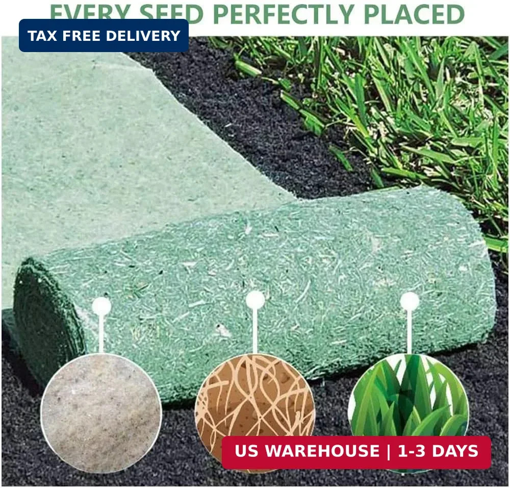 Grass Seed Mat Roll, Biodegradable Lawn Seed Mat,Backyard Plant Growing Grass Se
