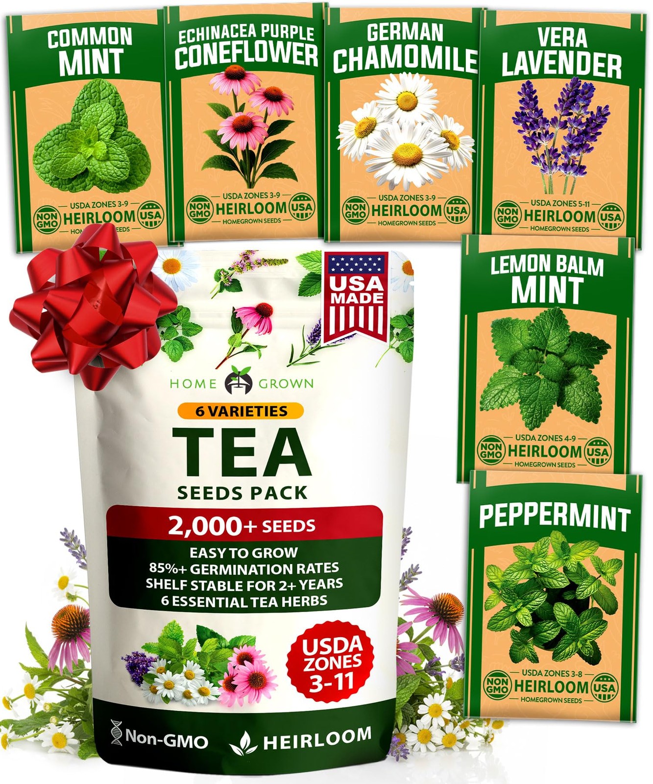 Medicinal Herb Seeds 2000+ Heirloom Varieties for Tea Garden Indoor Outdoor Plan