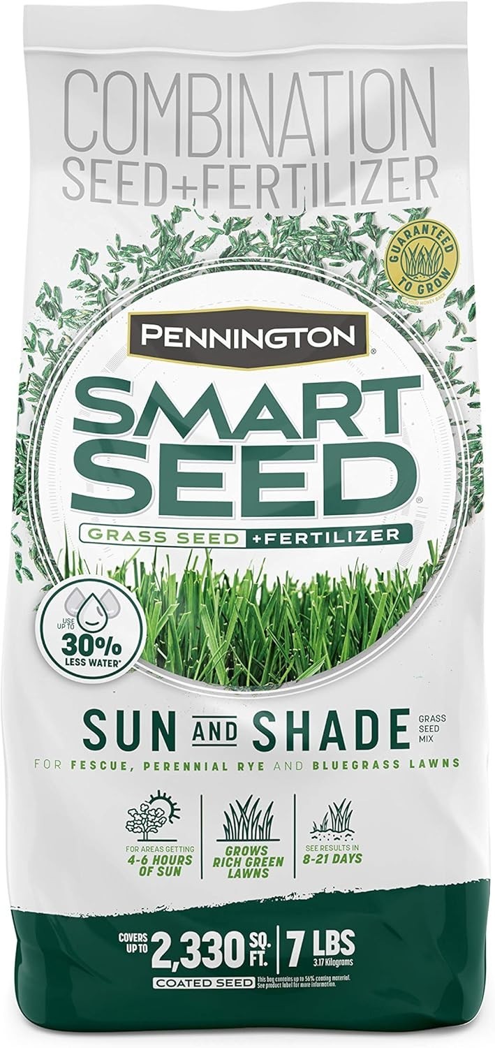 Smart Seed Sun & Shade Grass Mix, 7 lb for Sun & Moderate Shade