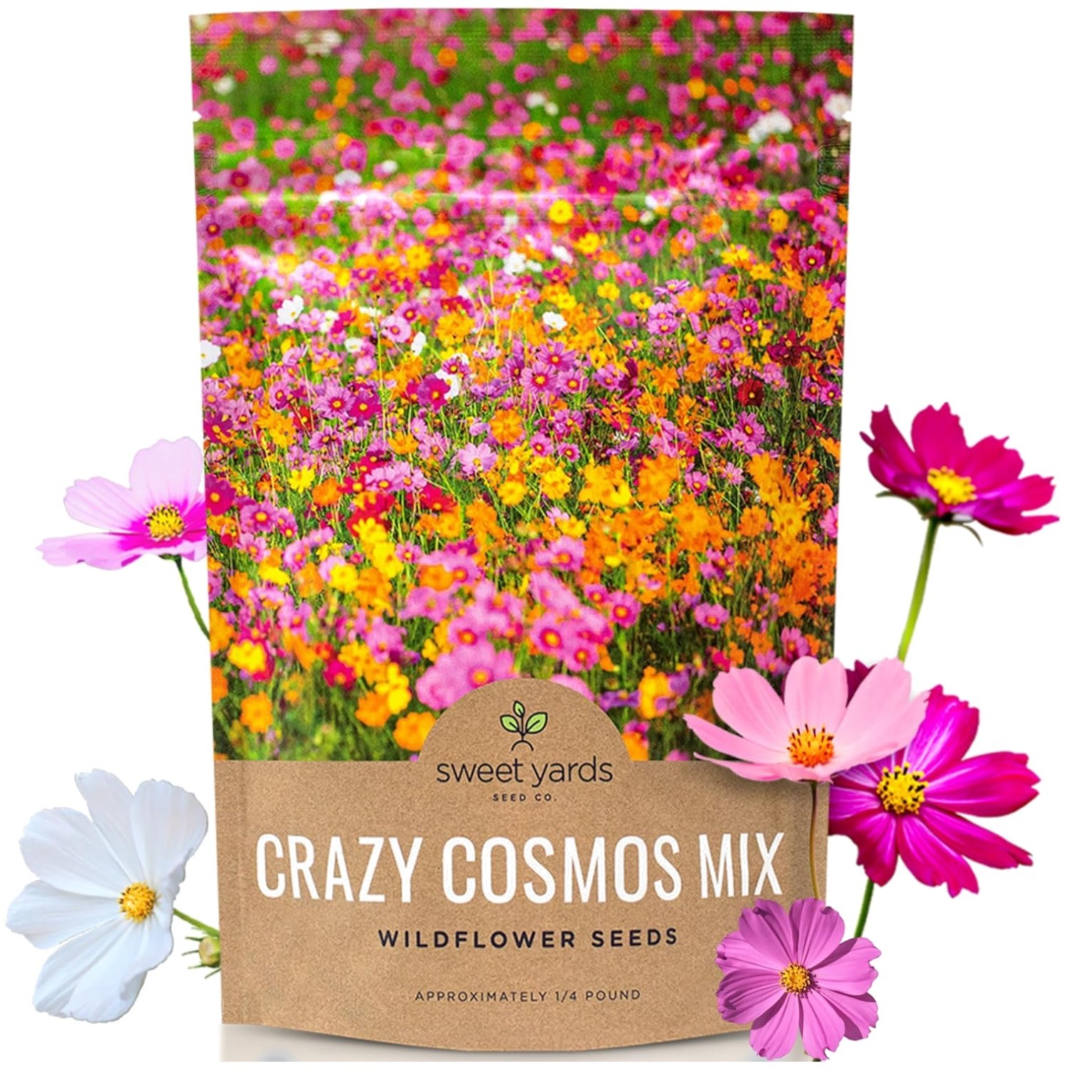 Pink, Yellow, Orange Cosmos Seeds – Bulk Pack – 20,000 Seeds