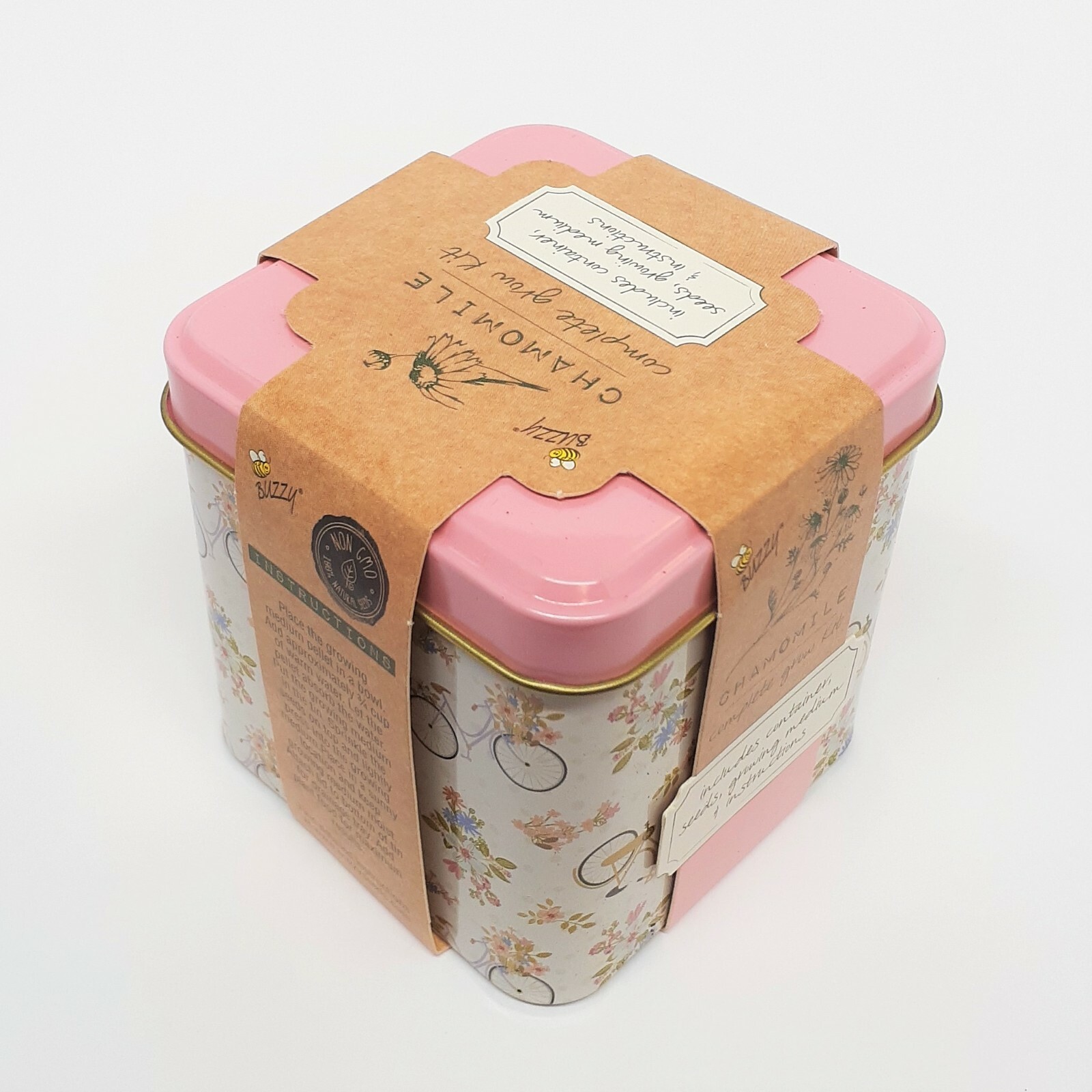 NEW Complete Chamomile Tea Grow Kit Tin by Buzzy Seeds and Herb Easy Gardening