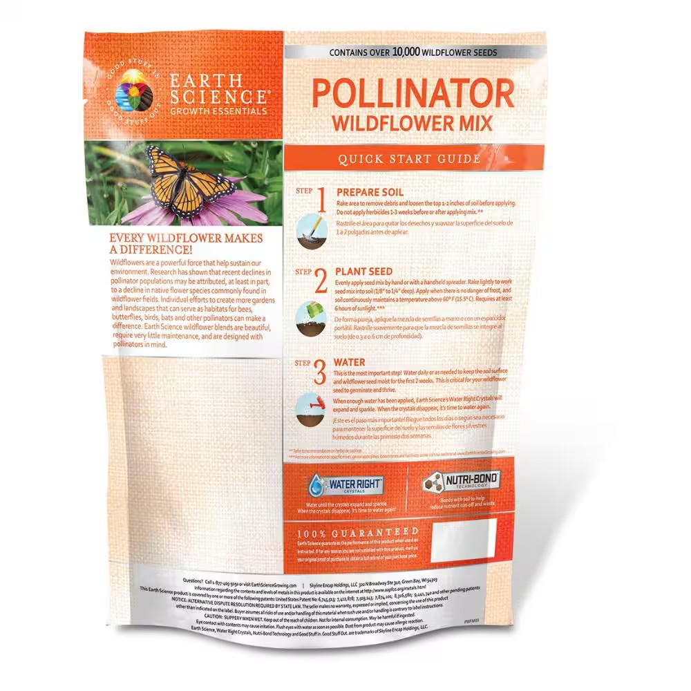 2 Lbs. Pollinator All-In-One Wildflower Mix with Seed, Plant Food and Soil Condi