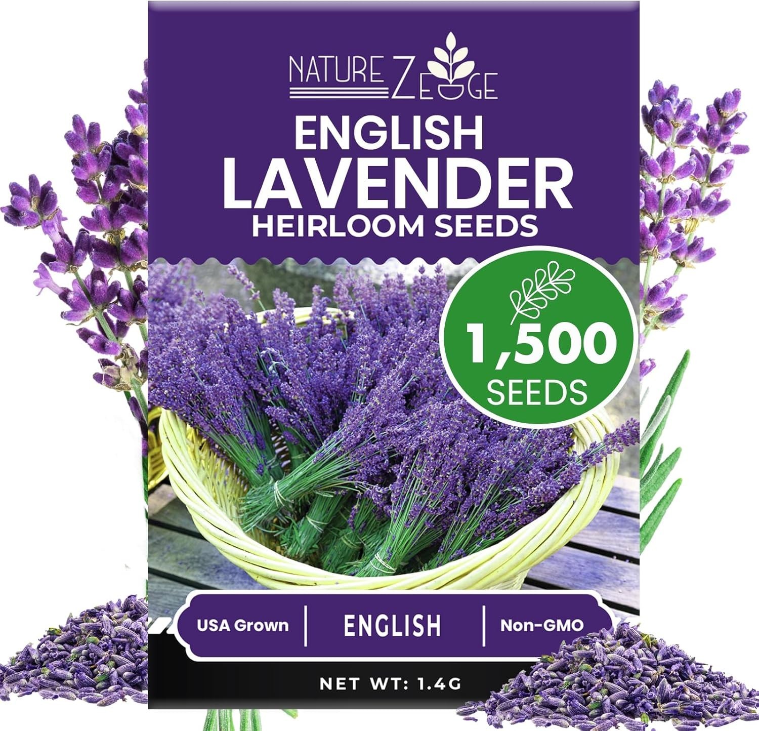 1500 English Lavender Seeds for Planting Outdoors or Indoors, 90% Germination…