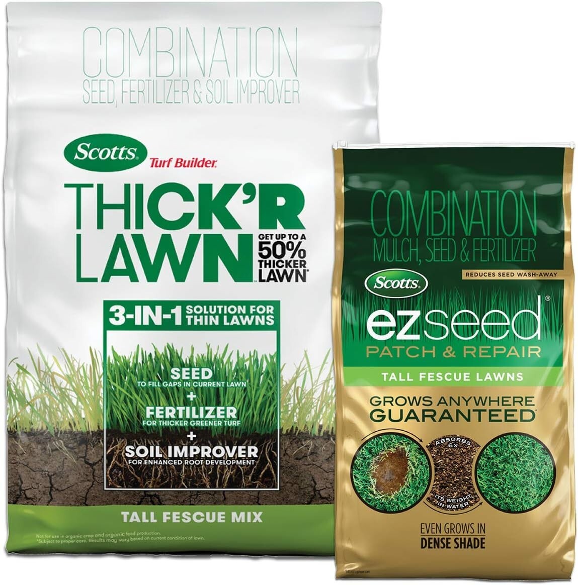 Lawn Repair Bundle – 40 lb. + 10 lb. Bags – Tall Fescue Seed – Fertilizer