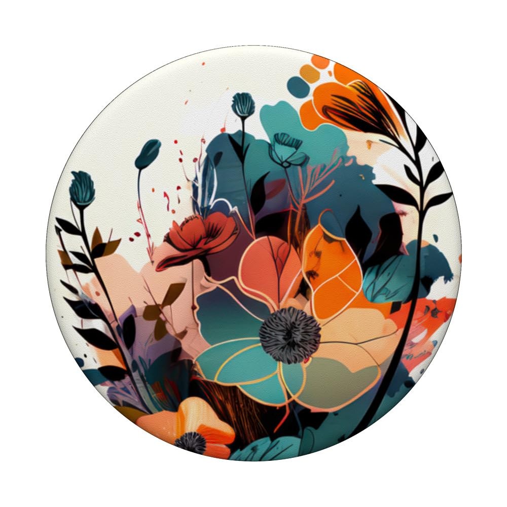 Displace Design Floral Boho Foliage Flower Flora Nature Vegetation Black