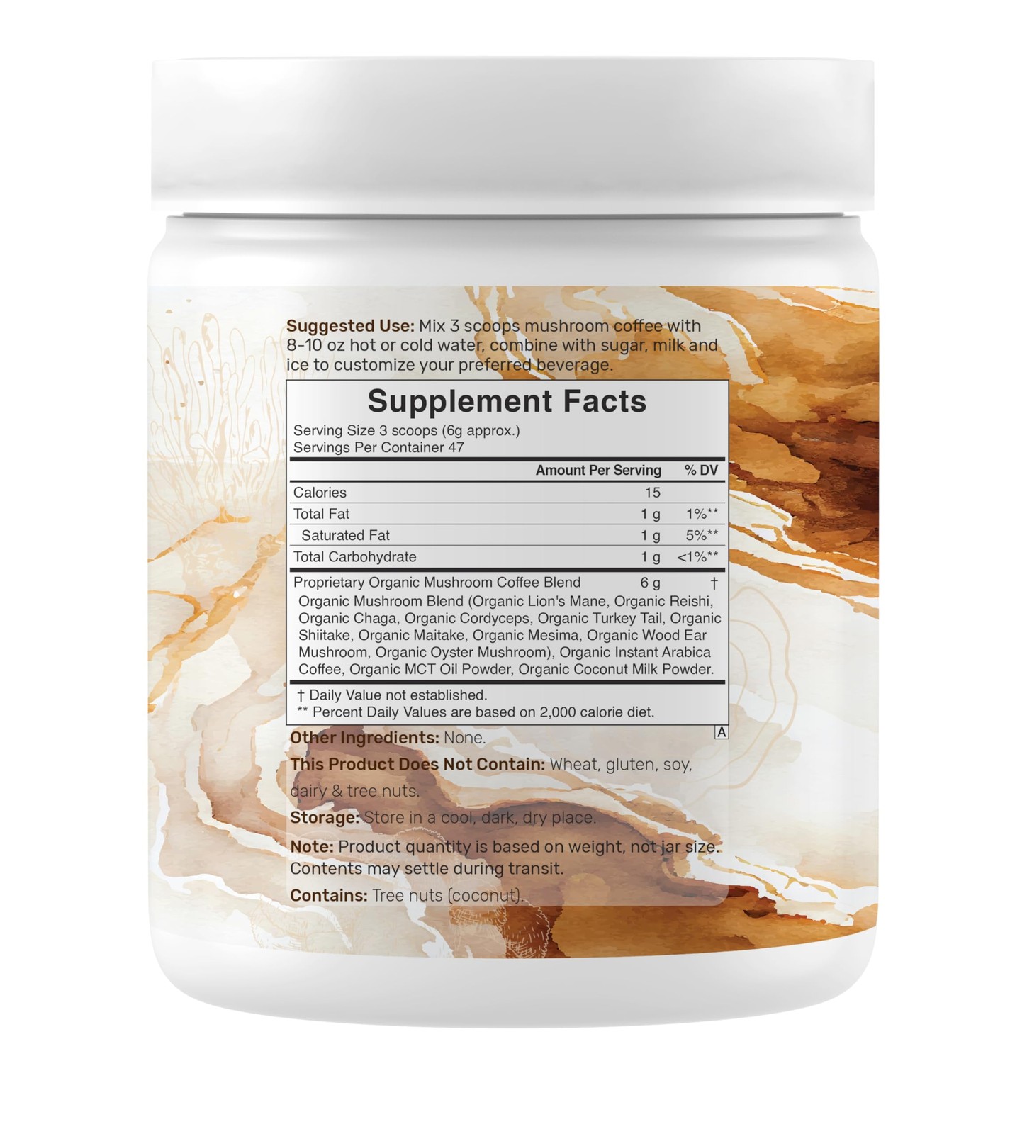 Organic Mushroom Coffee, 10oz – 10 Adaptogenic Mushrooms 10 Ounce (Pack of 1)