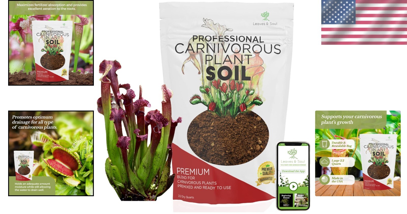 Ready-to-Use Carnivorous Plant Soil Blend – Perfect for All Varieties (2.2 Qts)