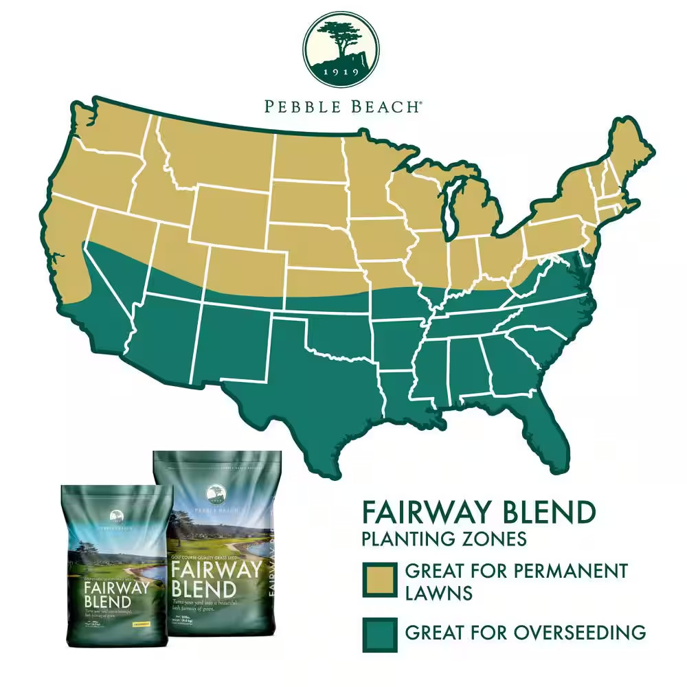 Pebble Beach Perennial Ryegrass Fairway Blend 20 Lb. 4,000 Sq. Ft. Grass Seed