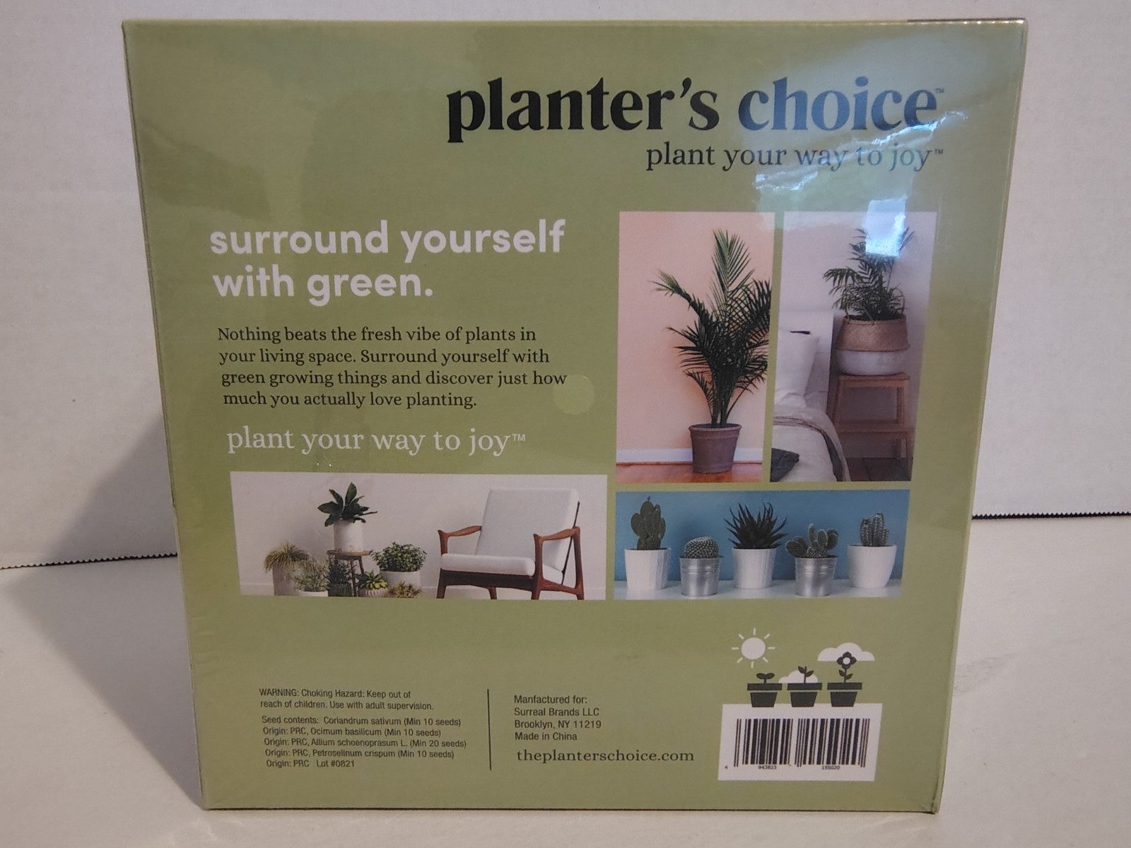 Planter’s Choice Herb Growing Kit – 15 Piece Set Basil Cilantro Chives Parsley