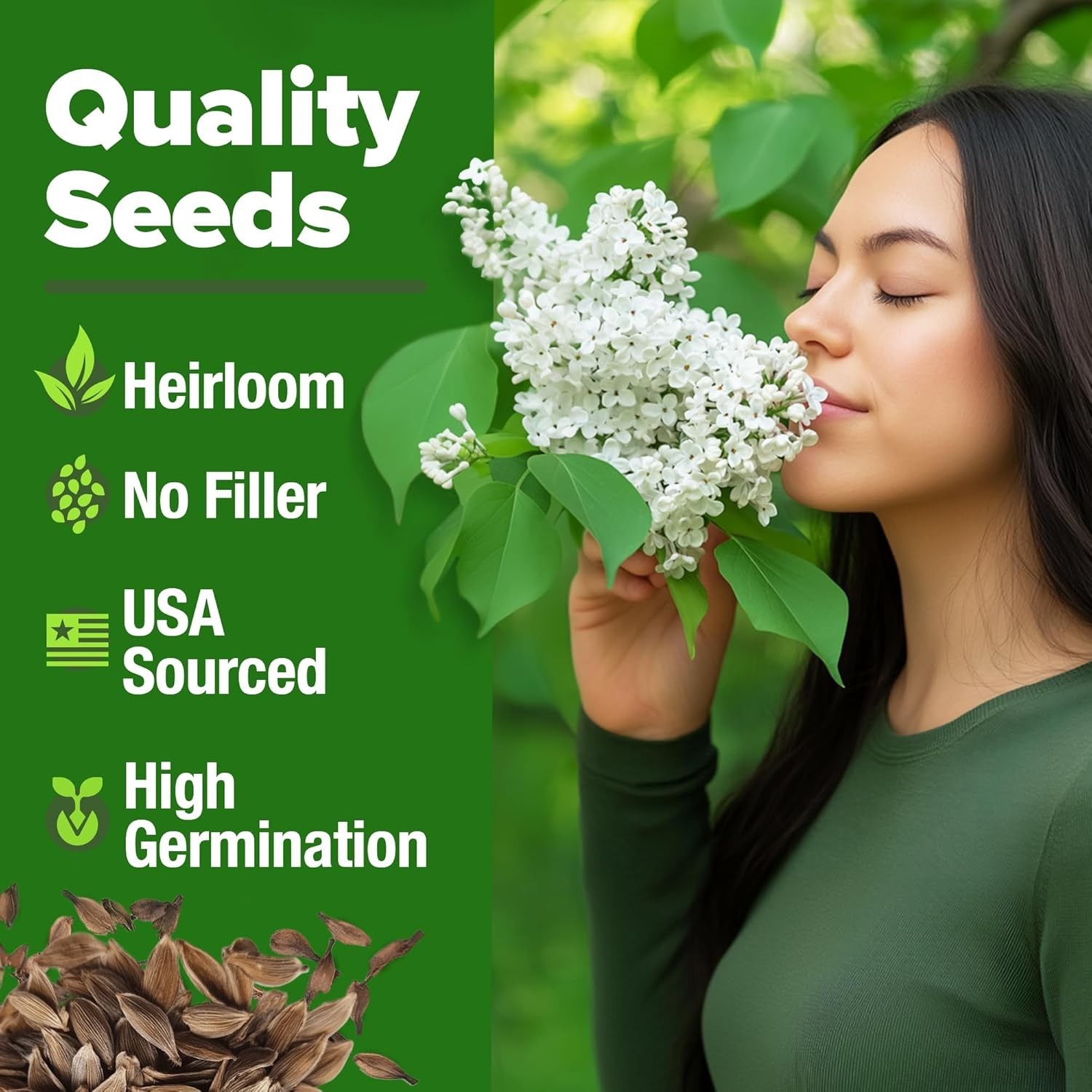 Fragrant White Lilac Flower Seeds – 53 Non-GMO Heirloom Seeds for Garden Bliss