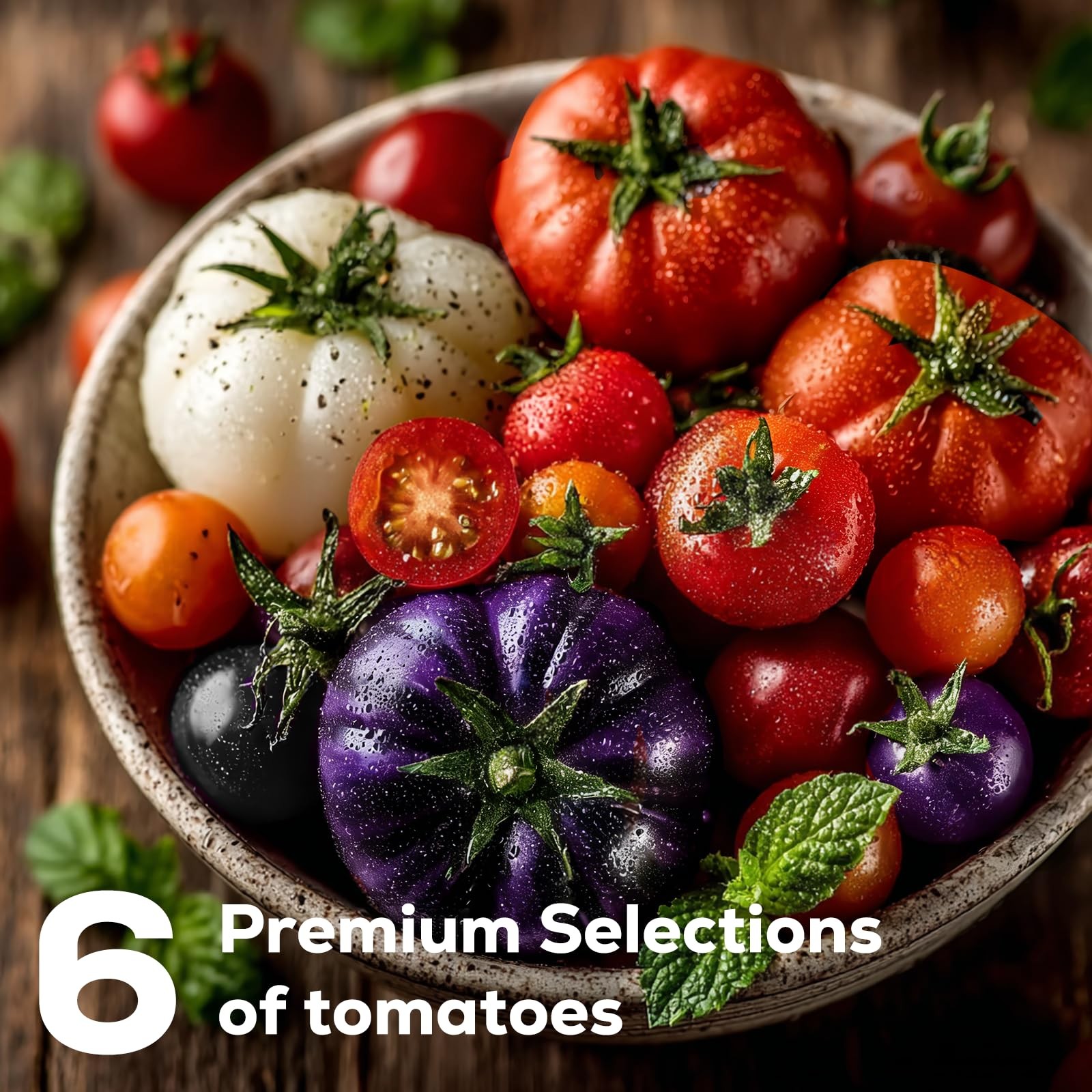 Hydroponic Tomato Seed Kit 12 Pods, 6 Varieties, High Germination Rate