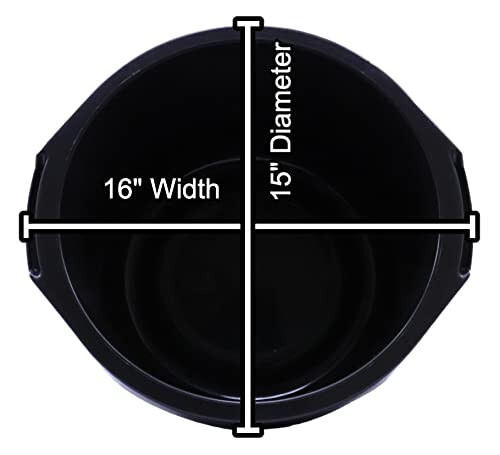 5 Gallon Small 15″ Round Lily / Lotus Water Plant Pond Planting Tub Pot Planter