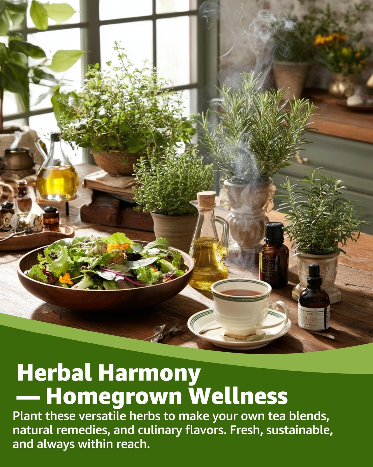 Medicinal & Tea Herb Seeds for Planting – 35 Non-GMO Variety Pack for Indoor/…