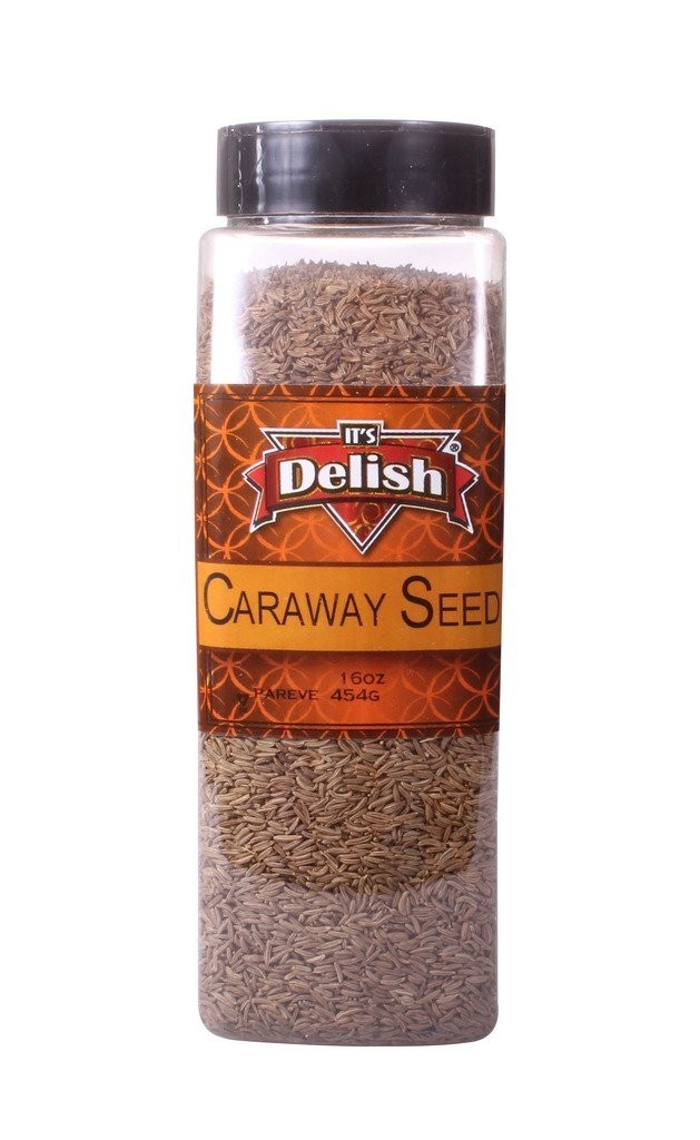 16 Oz Large Jar of Its Delish Caraway Seeds – Flavorful Spices for Cooking