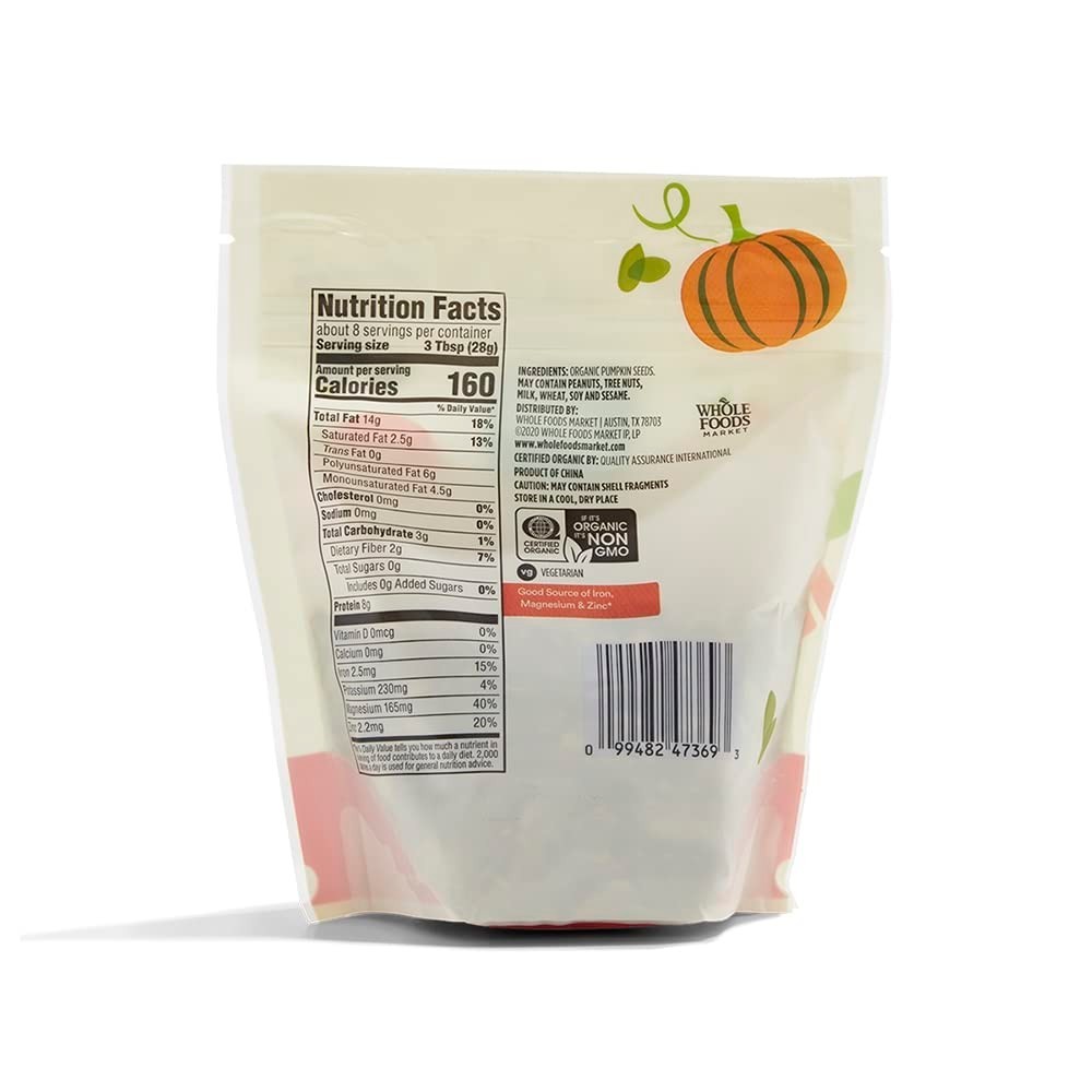 8 Ounce Organic Pumpkin Seeds Pack of 3 – Kosher, Nutrient-Rich Goodness