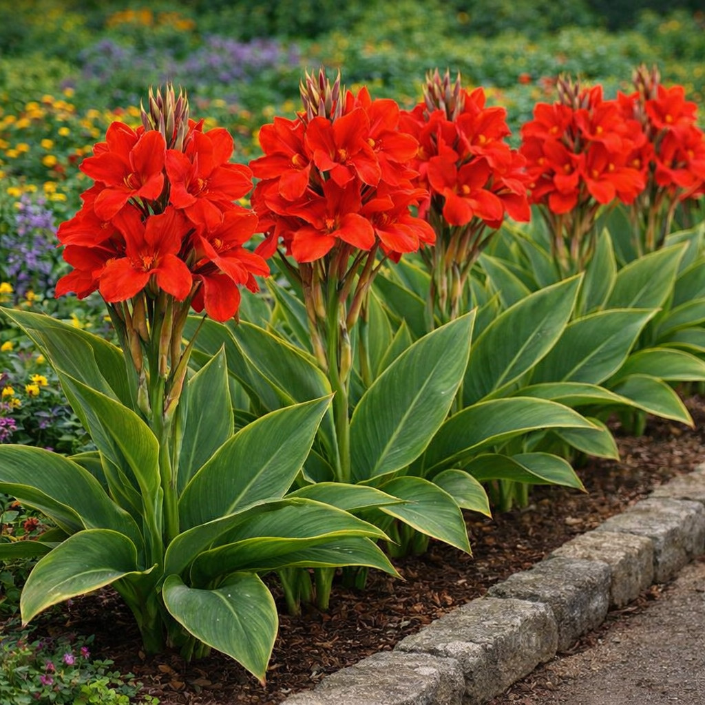 Brilliant Canna Lily Premium Bulbs – Vivid Red-Orange (3 Bulbs)