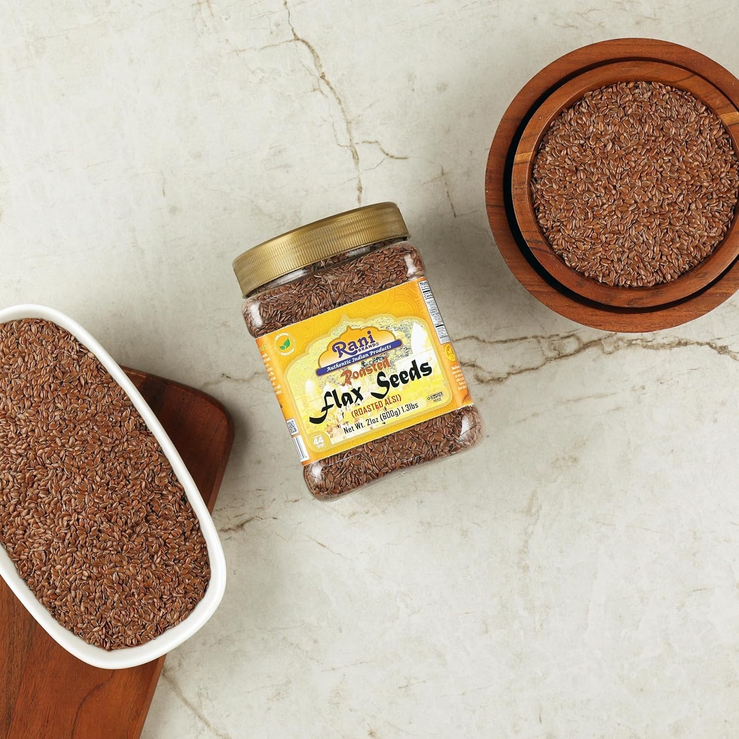 21oz Roasted Flax Seeds – All Natural, Kosher Certified Nutrition