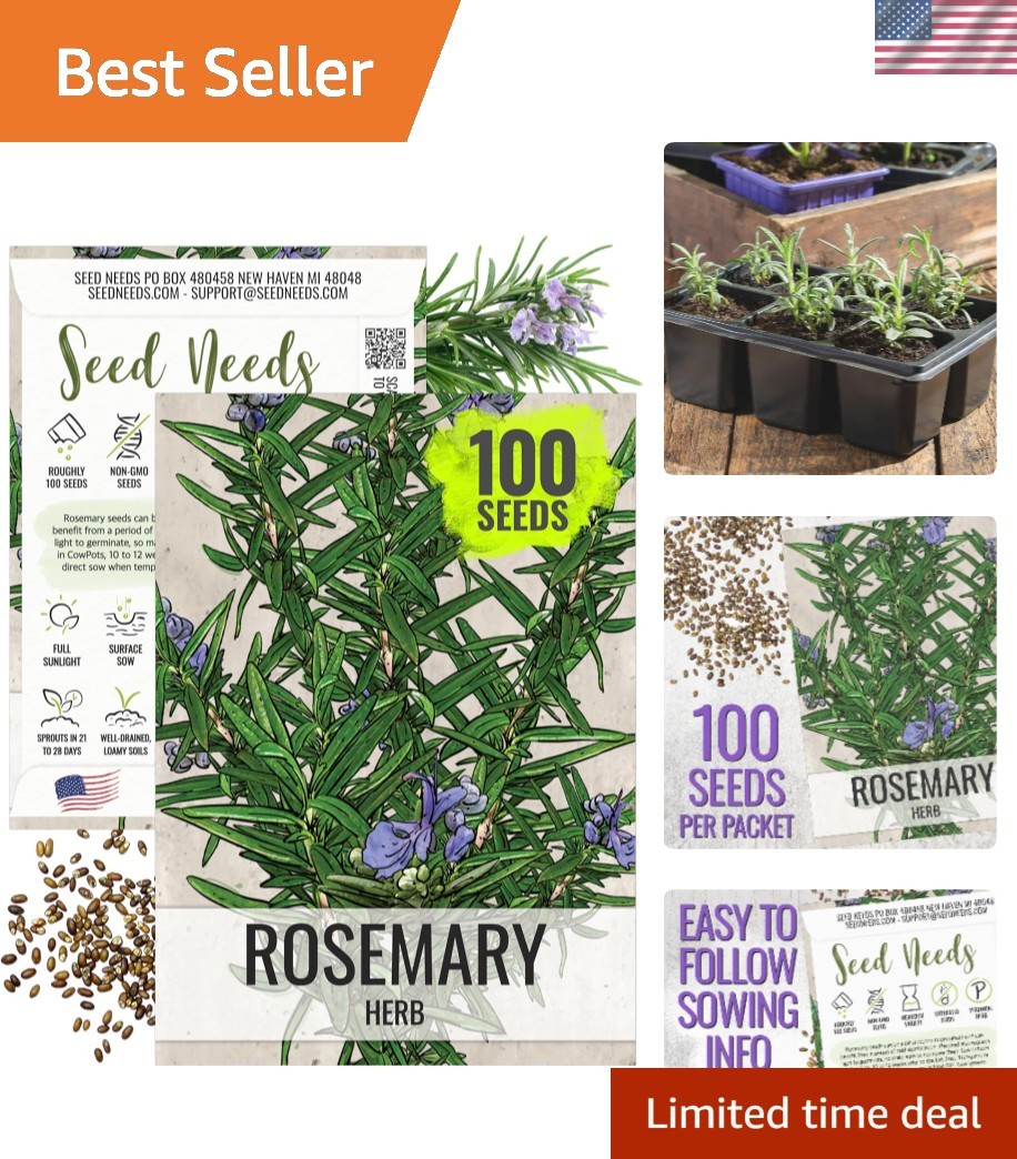 Rosemary Seeds to Plant Heirloom Non-GMO Culinary Herbs 1 Pack