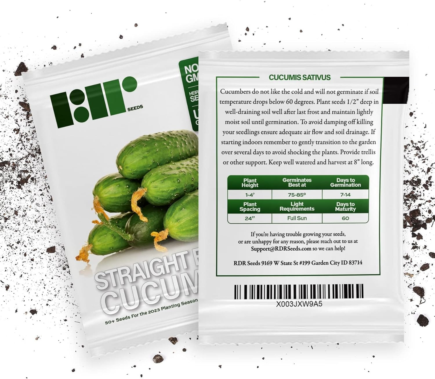 50 Straight Eight Cucumber Seeds – Heirloom Non-Gmo USA Grown Vegetable Seeds fo