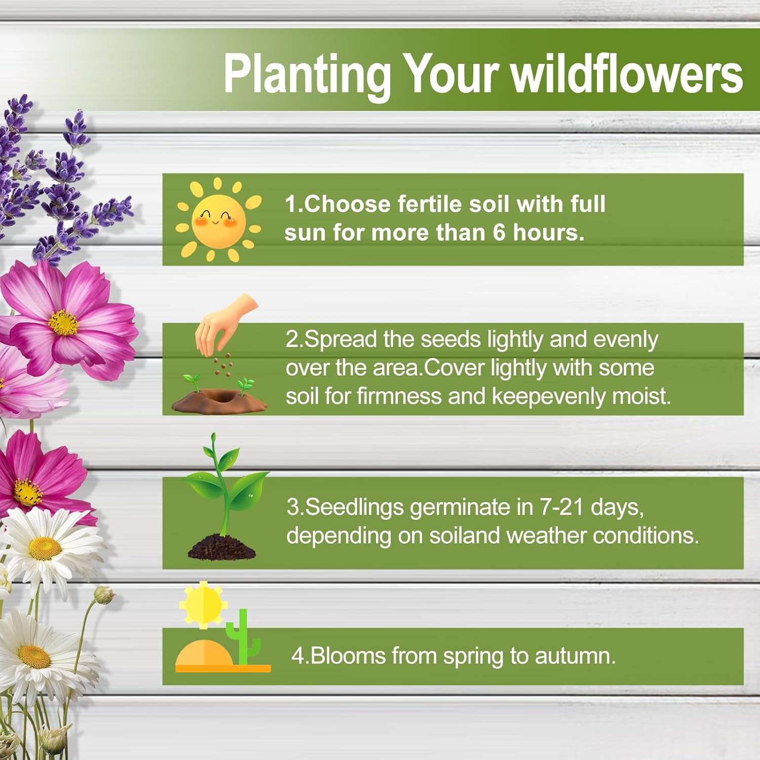 160,000+ Wildflower Seeds Bulk for Planting – 13 Varieties Perennial & Annual
