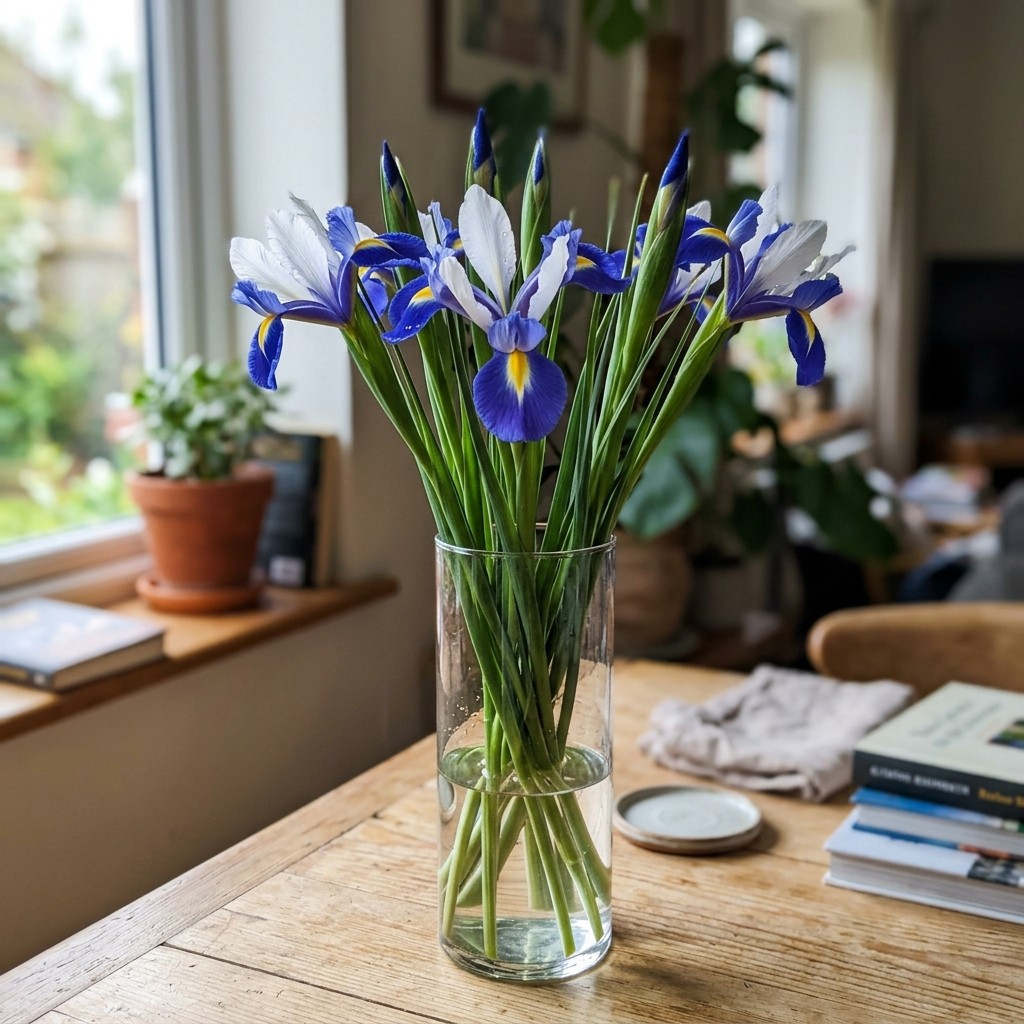 50 Count Bicolor Blue Iris Seeds – Stunning Yard Decor, for Planting