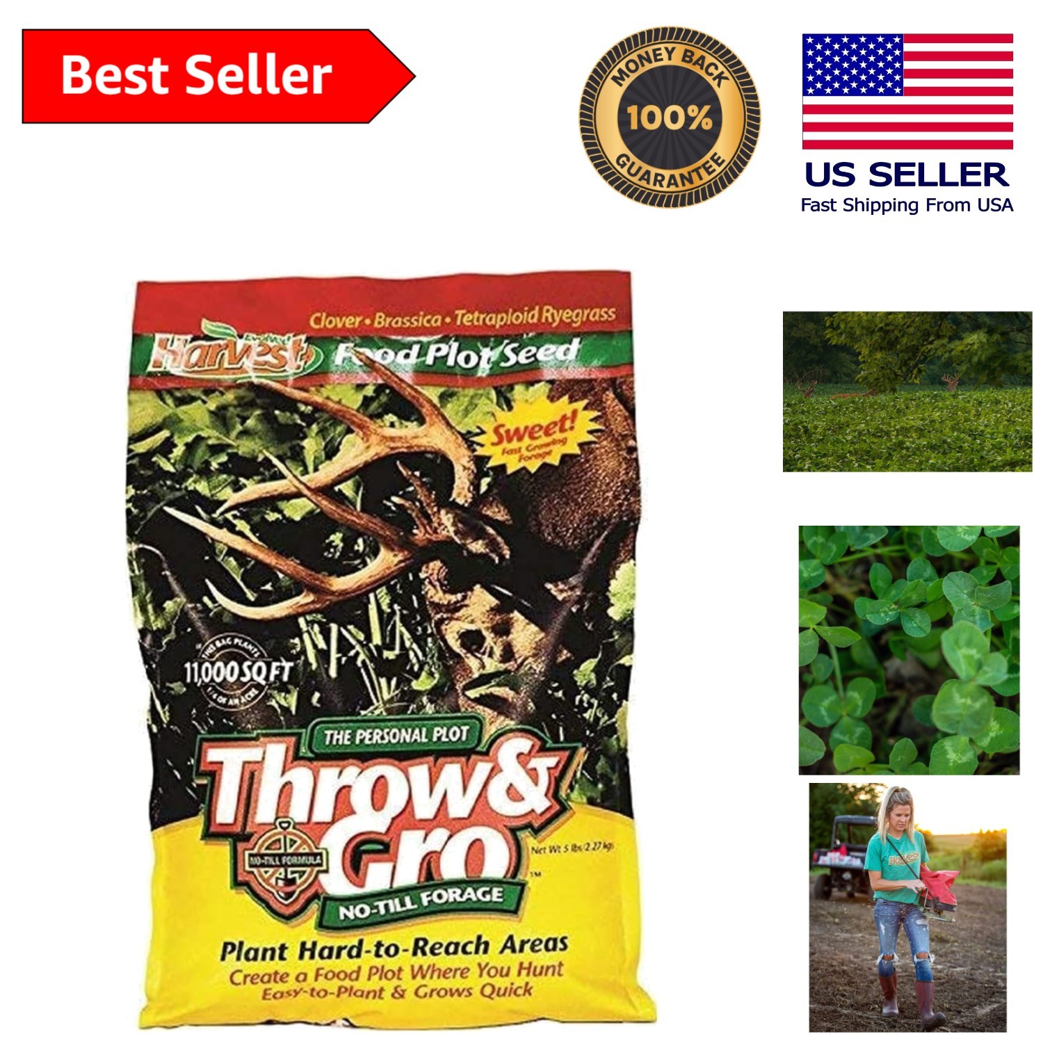 Evolved Harvest 5 Lbs No-Till Forage – Nutrient-Rich Fast-Growing Deer Seed