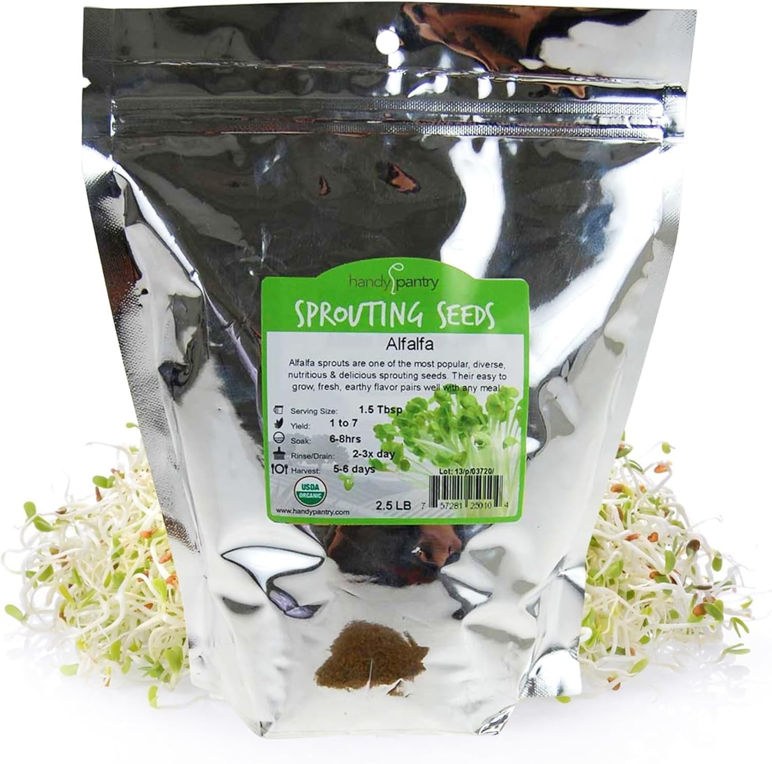Alfalfa Sprouting Seed – High Germination – 2.5 Lbs