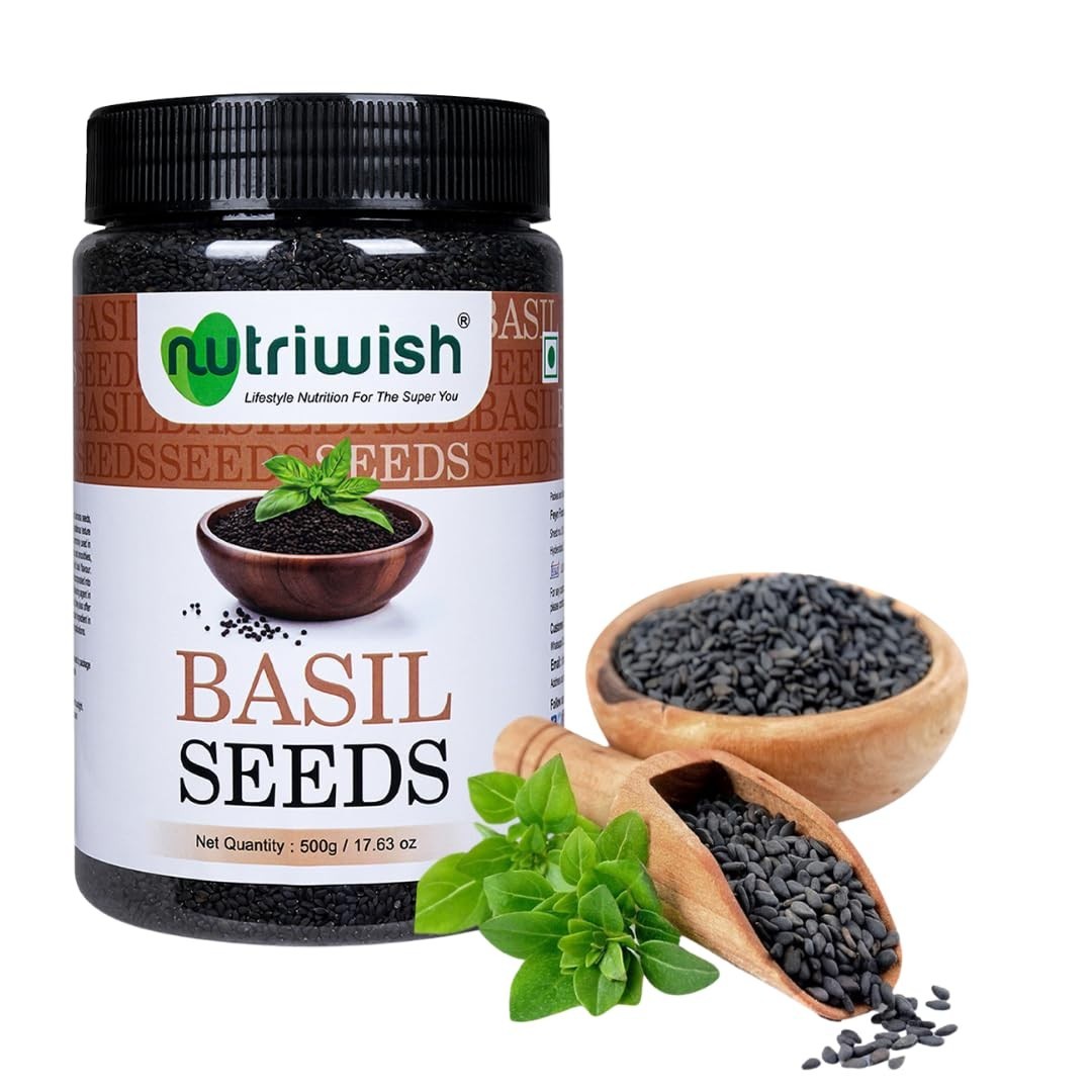 Basil Seeds 17.6 oz 500 g | 100% Natural, Raw & Gluten-Free | Perfect for Smo…