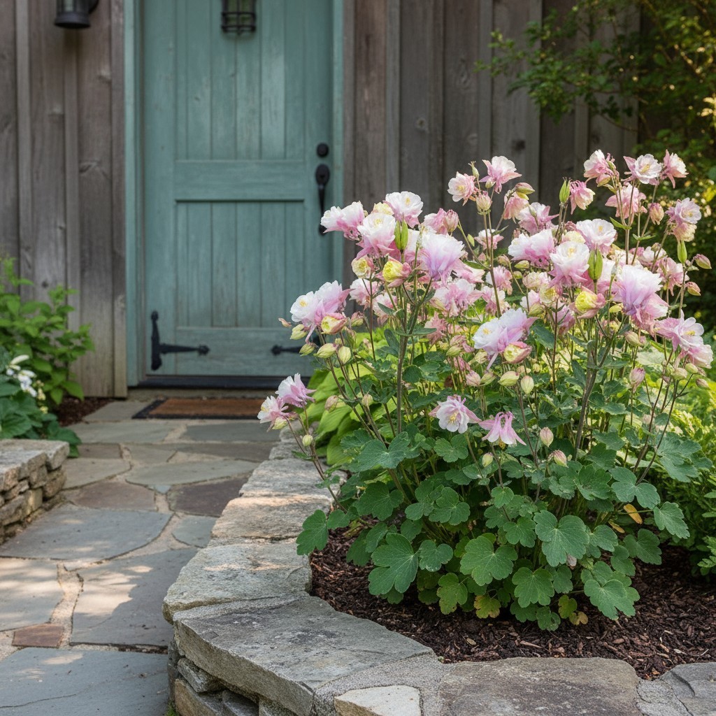 500 Columbine Seeds – Soft Pink White Blooms for Elegant Spring Gardens