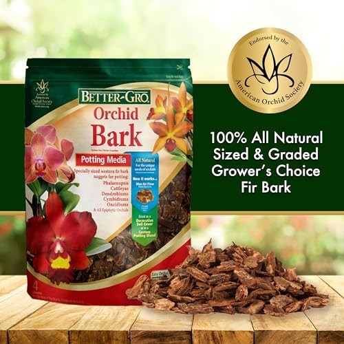 Premium Orchid Bark Potting Medium – 4 Quarts for Phalaenopsis & Tropical Plants