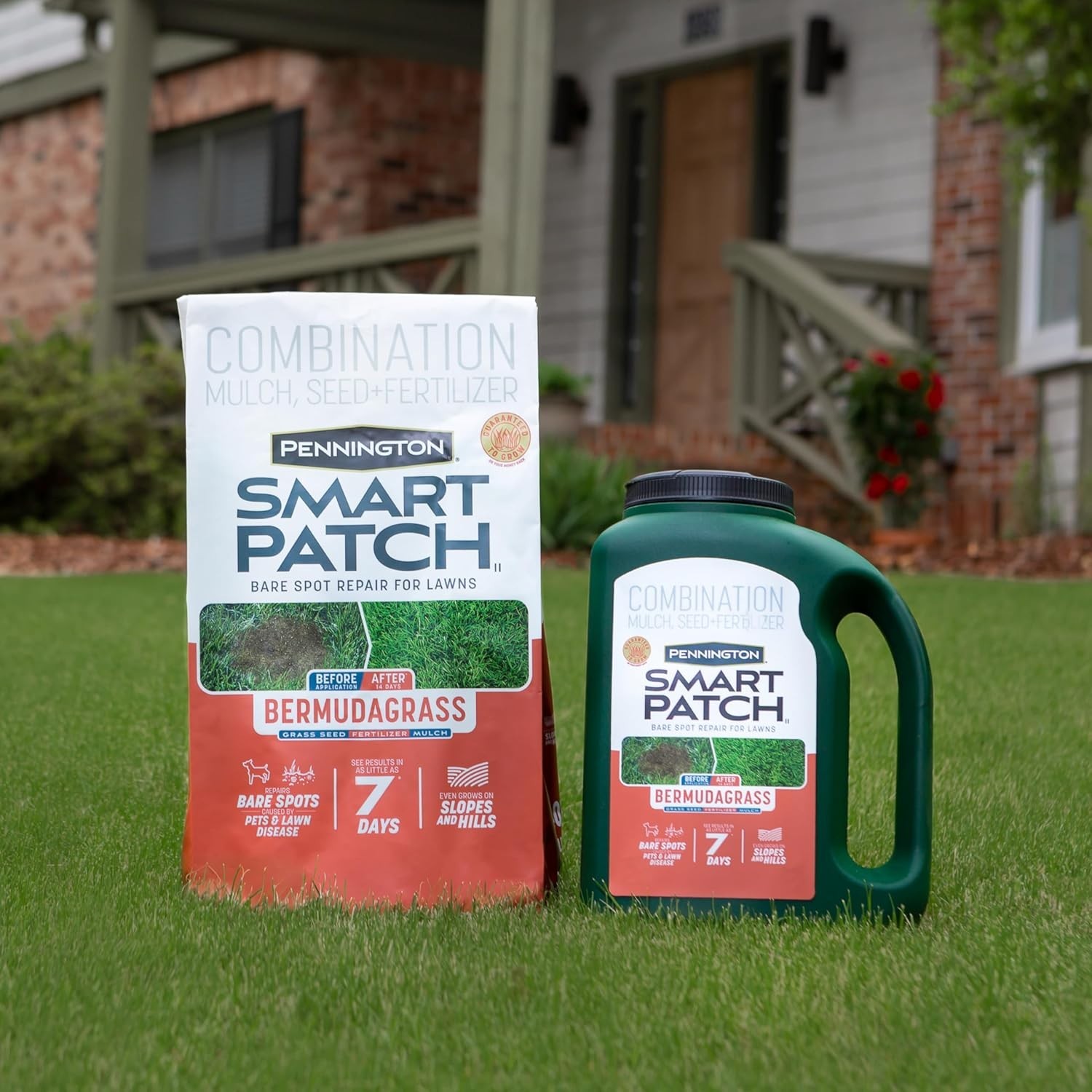 Pennington Smart Patch Bermuda Grass Seed, 5 lb Jug – Fast, Organic Lawn Repair