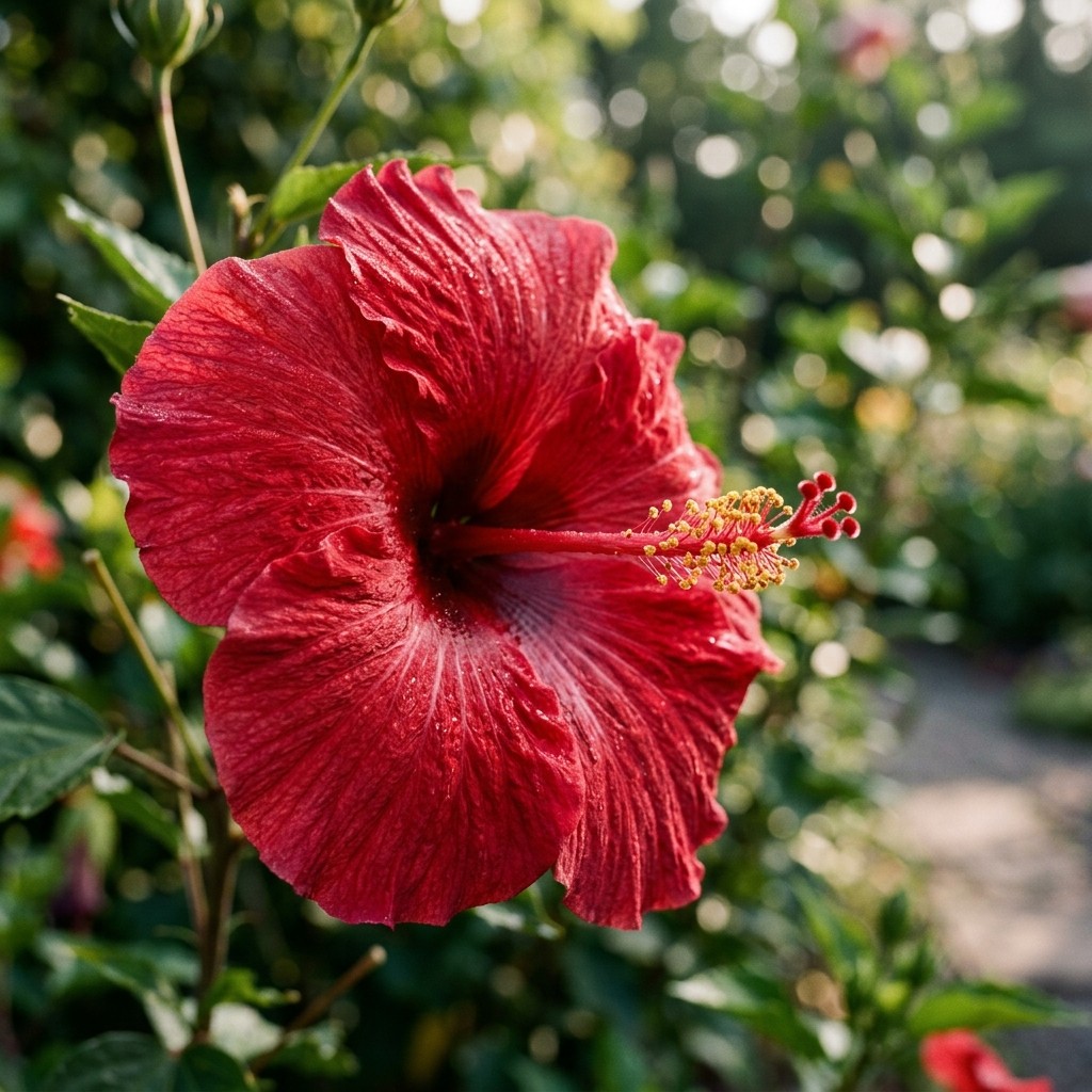 100 Deep Red Giant Hibiscus Seeds – Beautiful Garden Plants – Easy to Grow