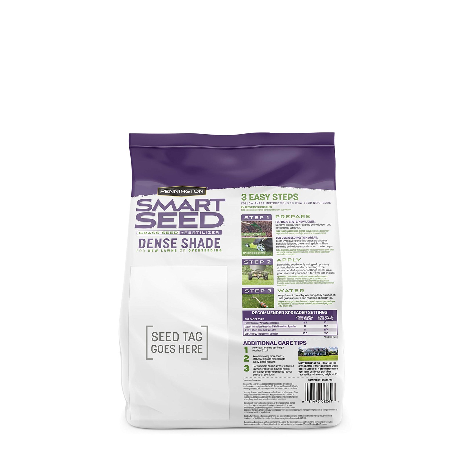 Pennington Smart Seed Dense Shade Grass Seed 3 lb Covers 750 Sq Ft Drought To…