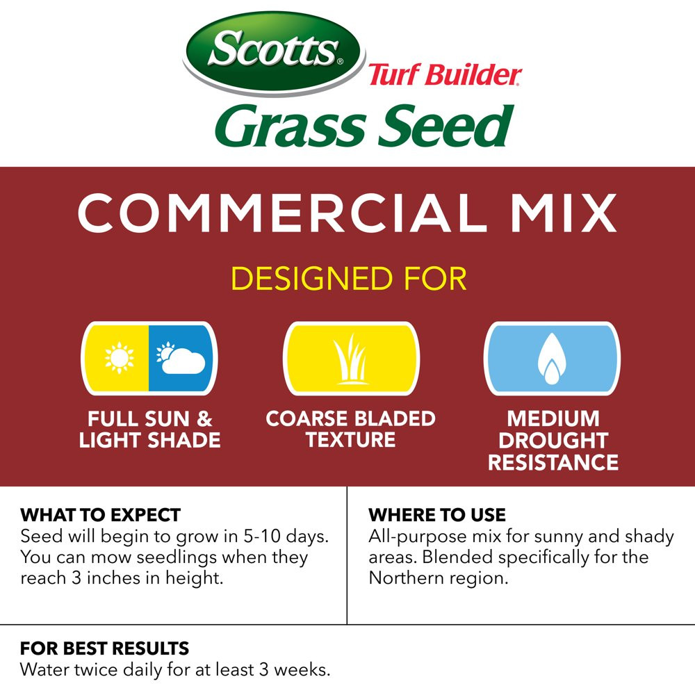 SCOTTS GRASS SEED Turf Builder Commercial Mix