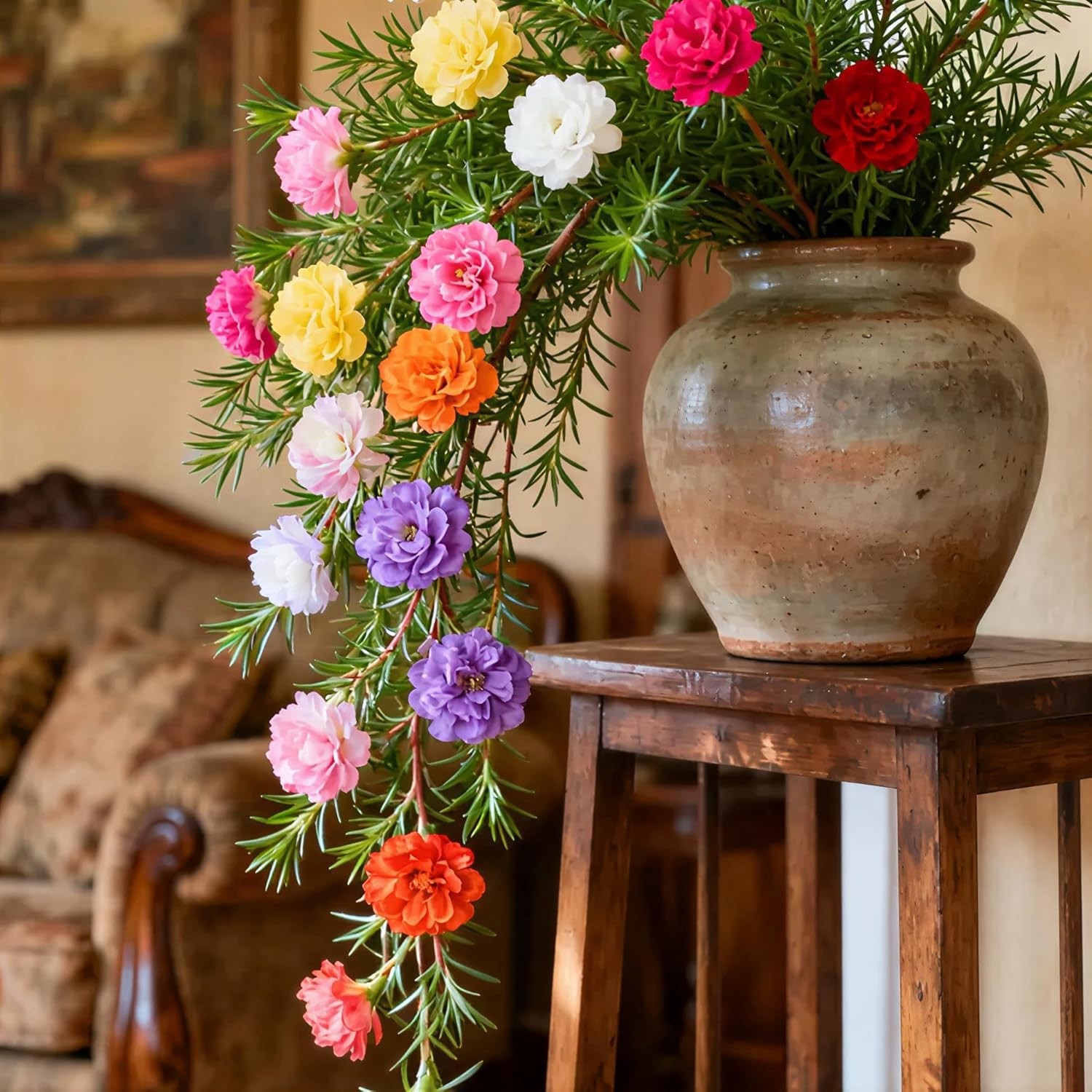 🌸 20000+ MOSS ROSE PORTULACA MIX SEEDS DOUBLE BLOOMS HEAT DROUGHT FREE SHIPPING