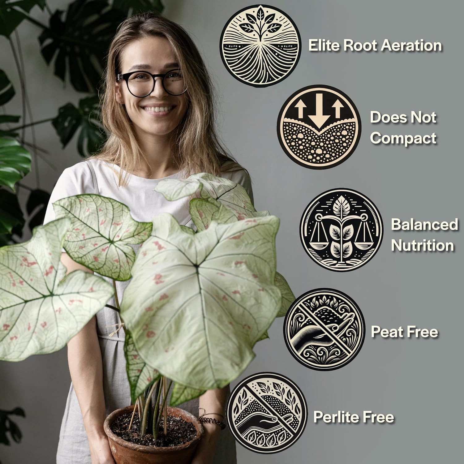 Craft Aroid Potting Mix- Elite Organic Alocasia, Philodendron, Monstera Soil Mix