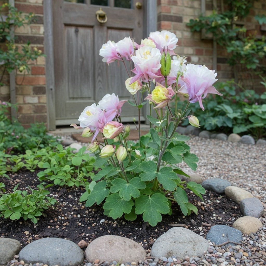 500 Columbine Seeds – Soft Pink White Blooms for Elegant Spring Gardens