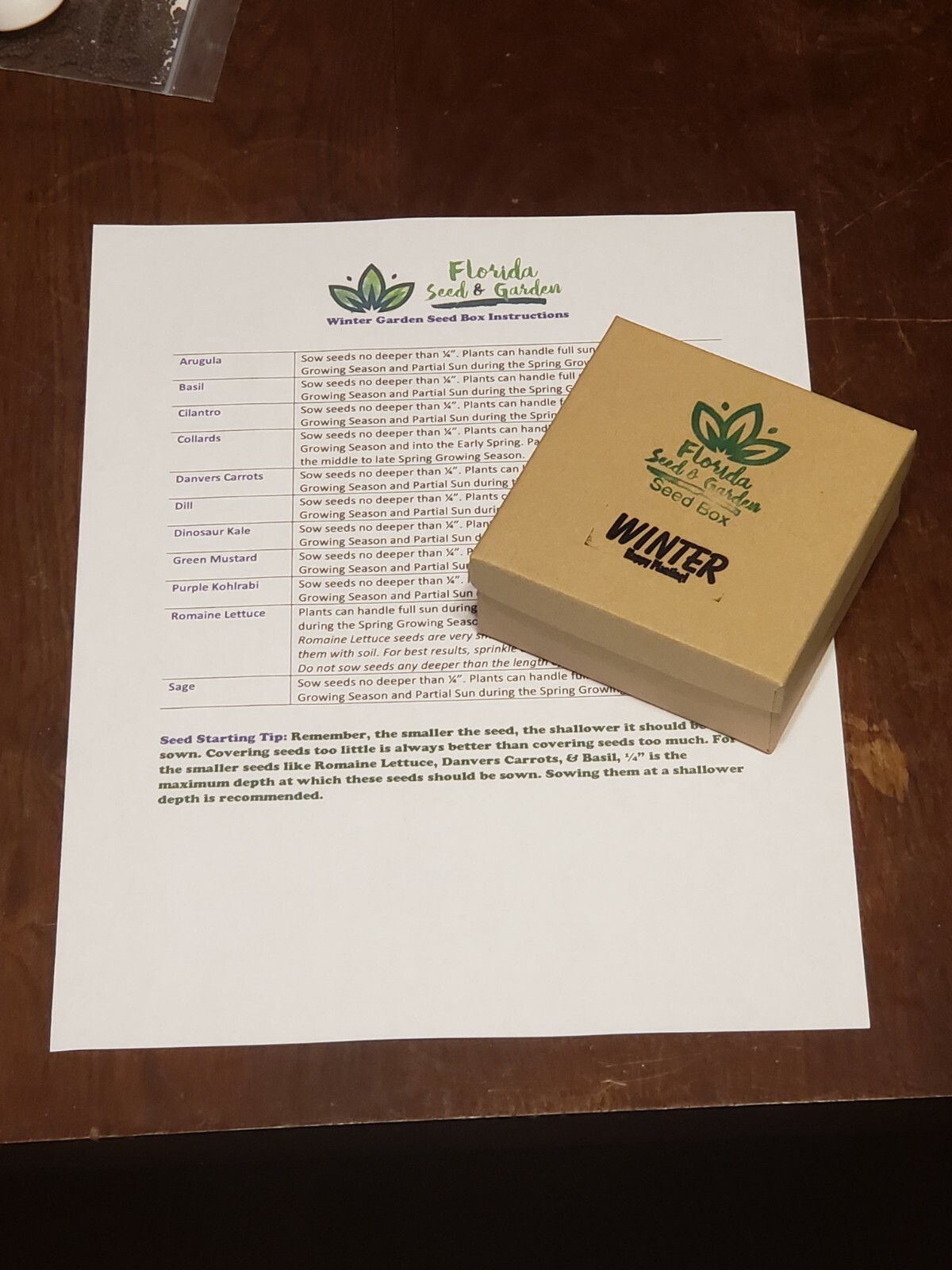 Florida Spring And Winter Seed Boxes (22 Organic/Heirloom Seed Packs)