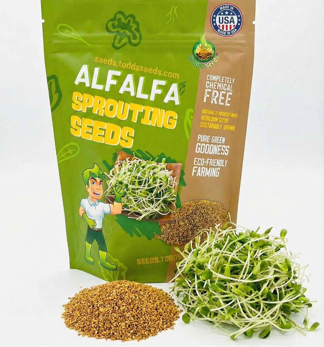 Alfalfa Sprouting Seeds 1/2 lb Microgreens Fast Growing High Germination Seeds