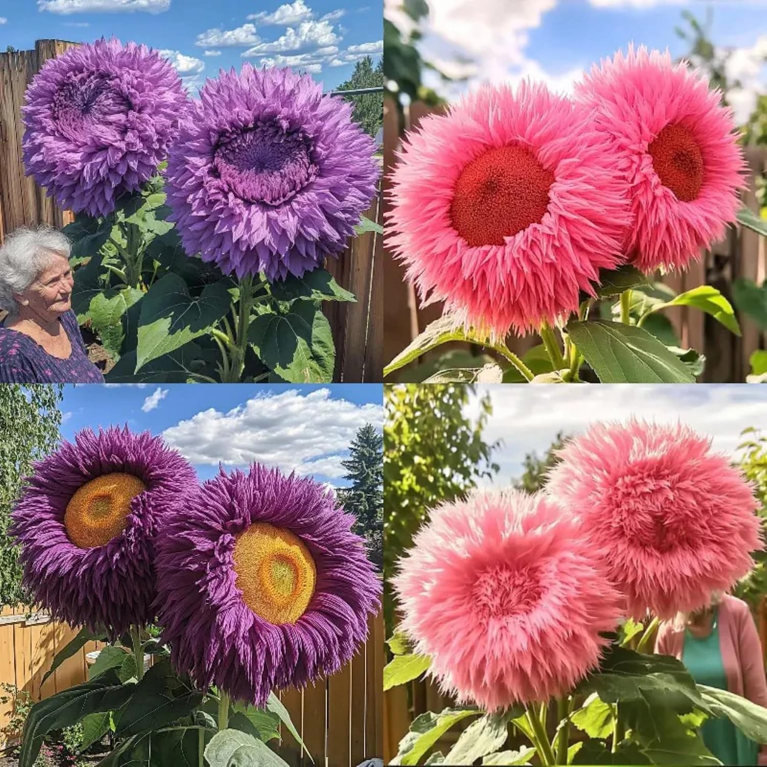 🌻 Teddy Bear Sunflower Seeds 150+ Rare Giant Yellow Fluffy Double Bloom