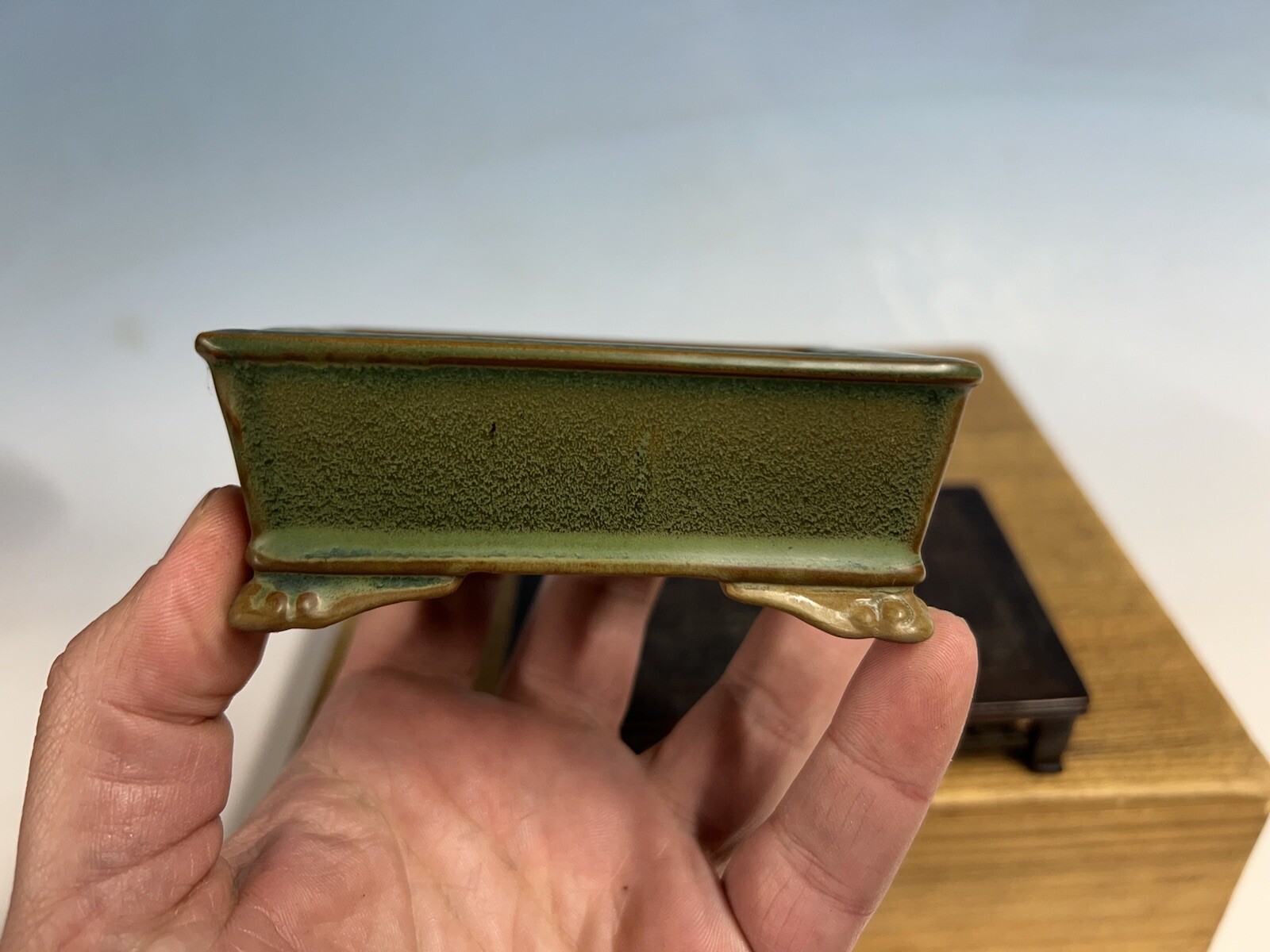 Japanese Unknown Maker Shohin Sized Bonsai Tree Pot 4”