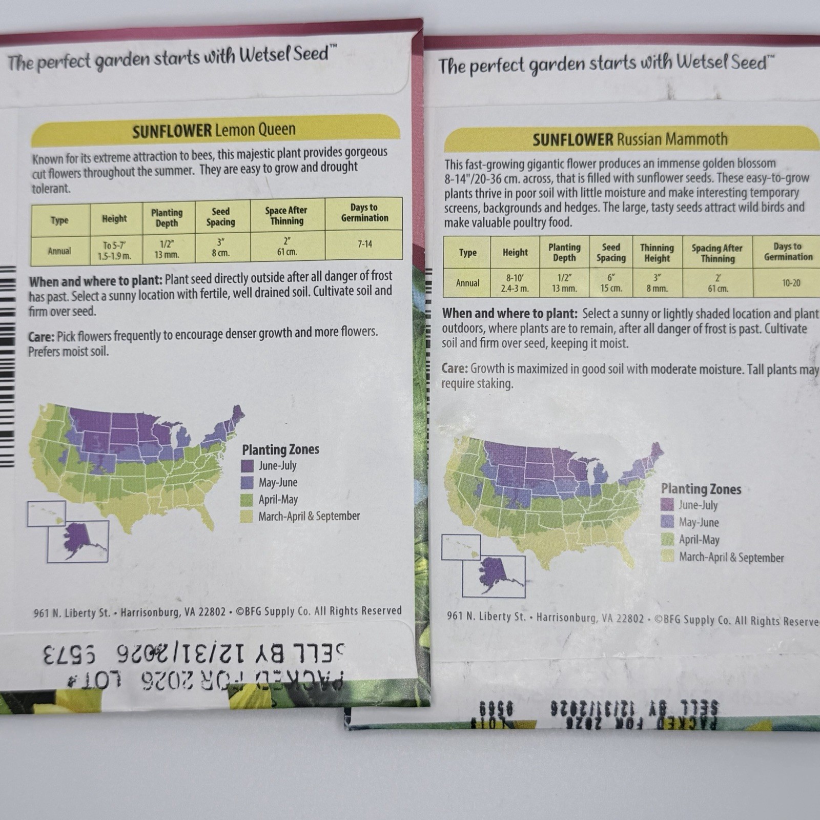 Flower Seed packet (varieties) Annual by Wetsel seed