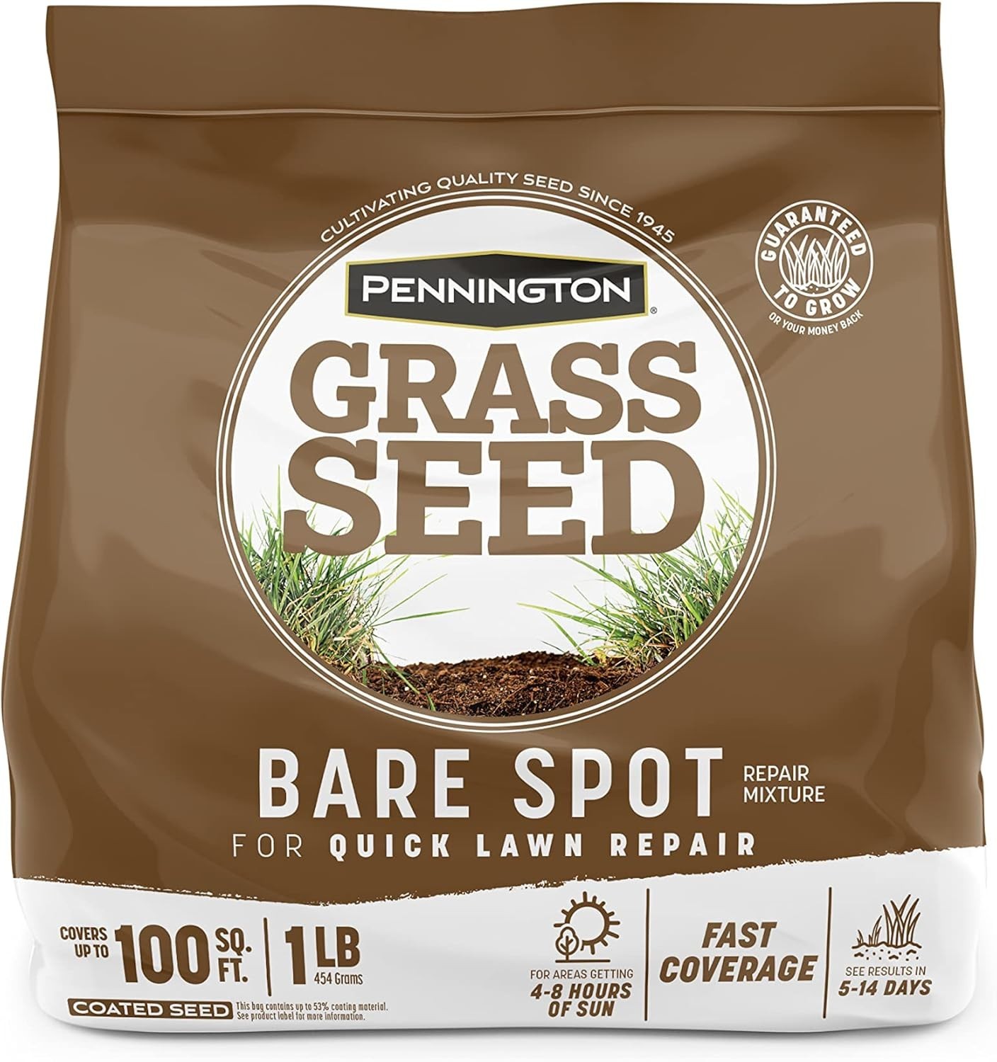 Optimal 1 lb Bare Spot Repair Grass Seed Mixture for Coverage Up to 100 sq. ft.