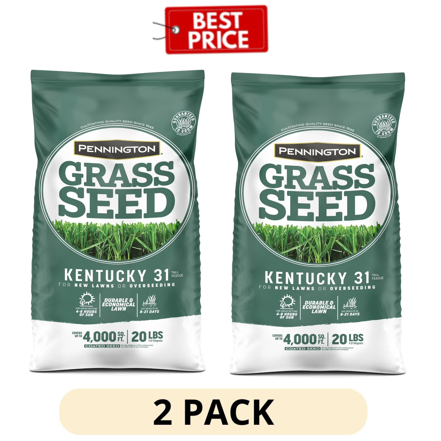 Pennington Kentucky 31 Tall Fescue Grass Seed Mix 20 lb Sun Partial Shade