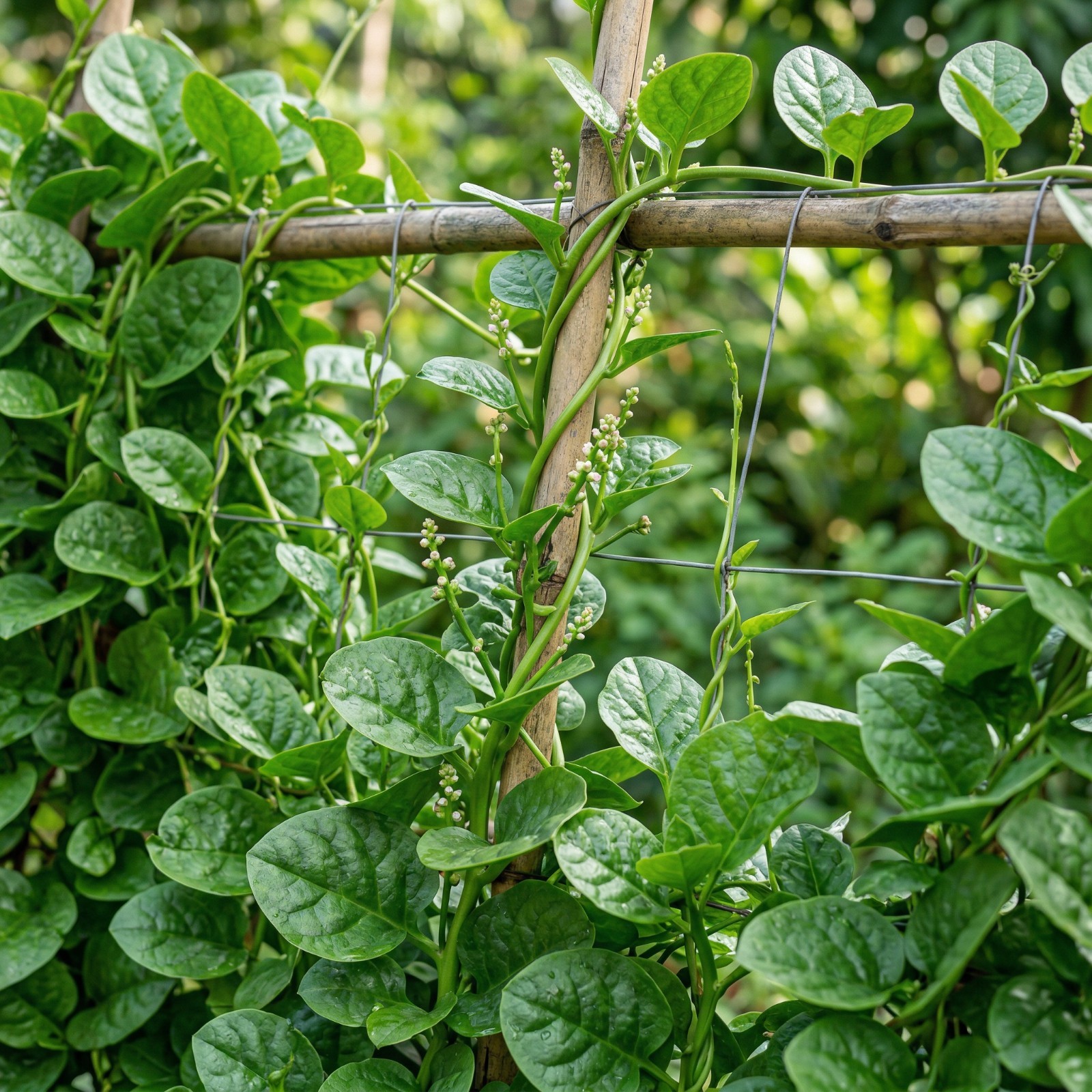 Malabar Spinach GREEN VINES SUPREME Seeds Heat Loving Climbing Vine Heirloom!