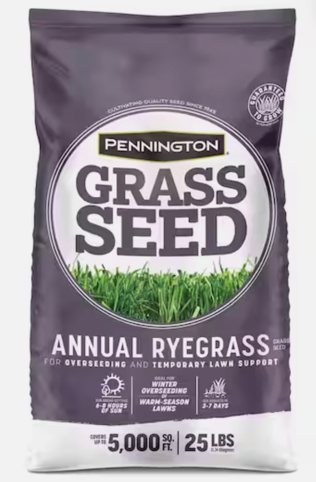 BUY 2 BAGS GET 10% DISCOUNT! Pennington Annual Ryegrass Seed 20 Lb.5,000 Sq.Ft.