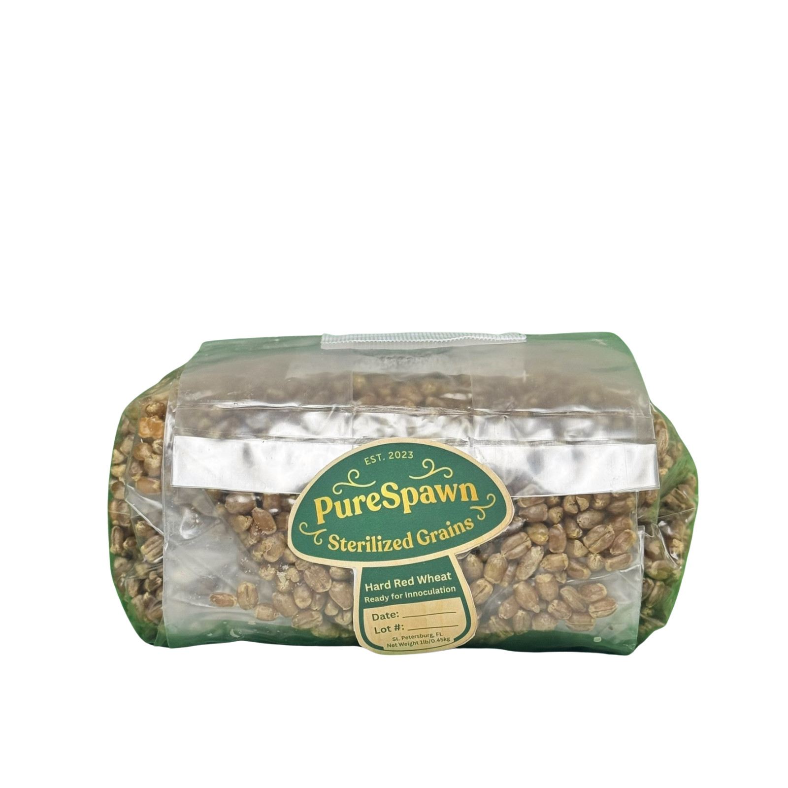 Premium Red Winter Wheat Spawn Bag – Sterilized Grains for Mushroom Cultivation