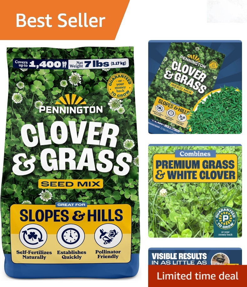 Clover and Grass Seed Mix 7 lb Pollinator-Friendly Lawns Grass Clover Blend