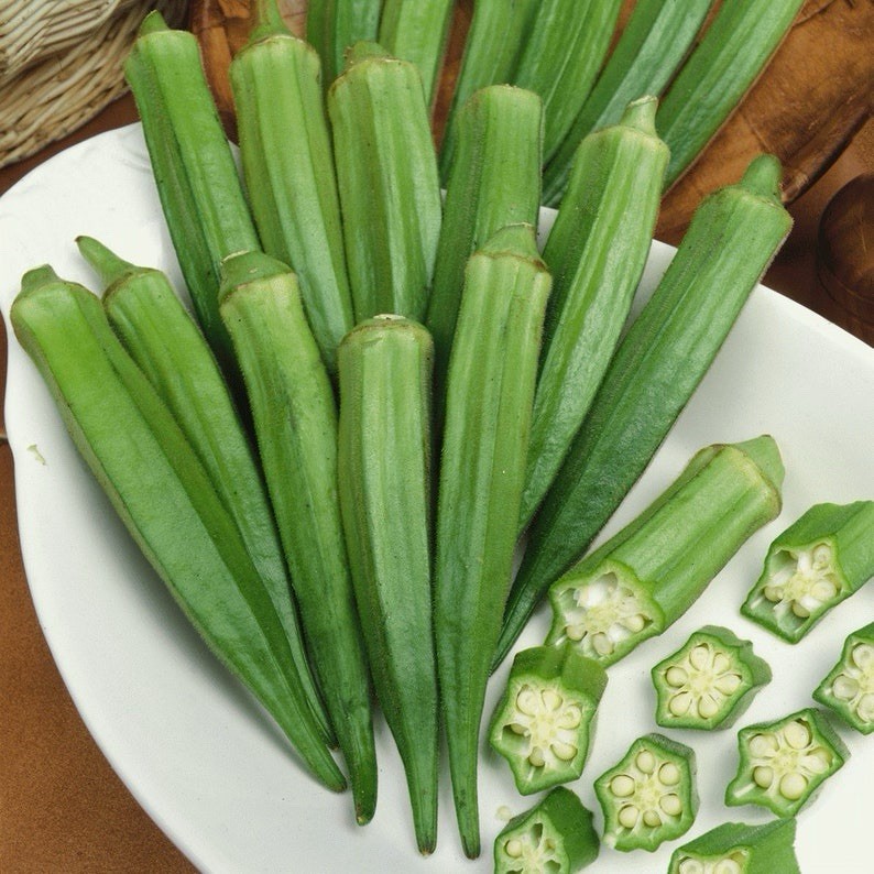Organic Clemson Spineless Okra Seeds. 1 Tbsp Of Seeds Approximately 150 Seeds