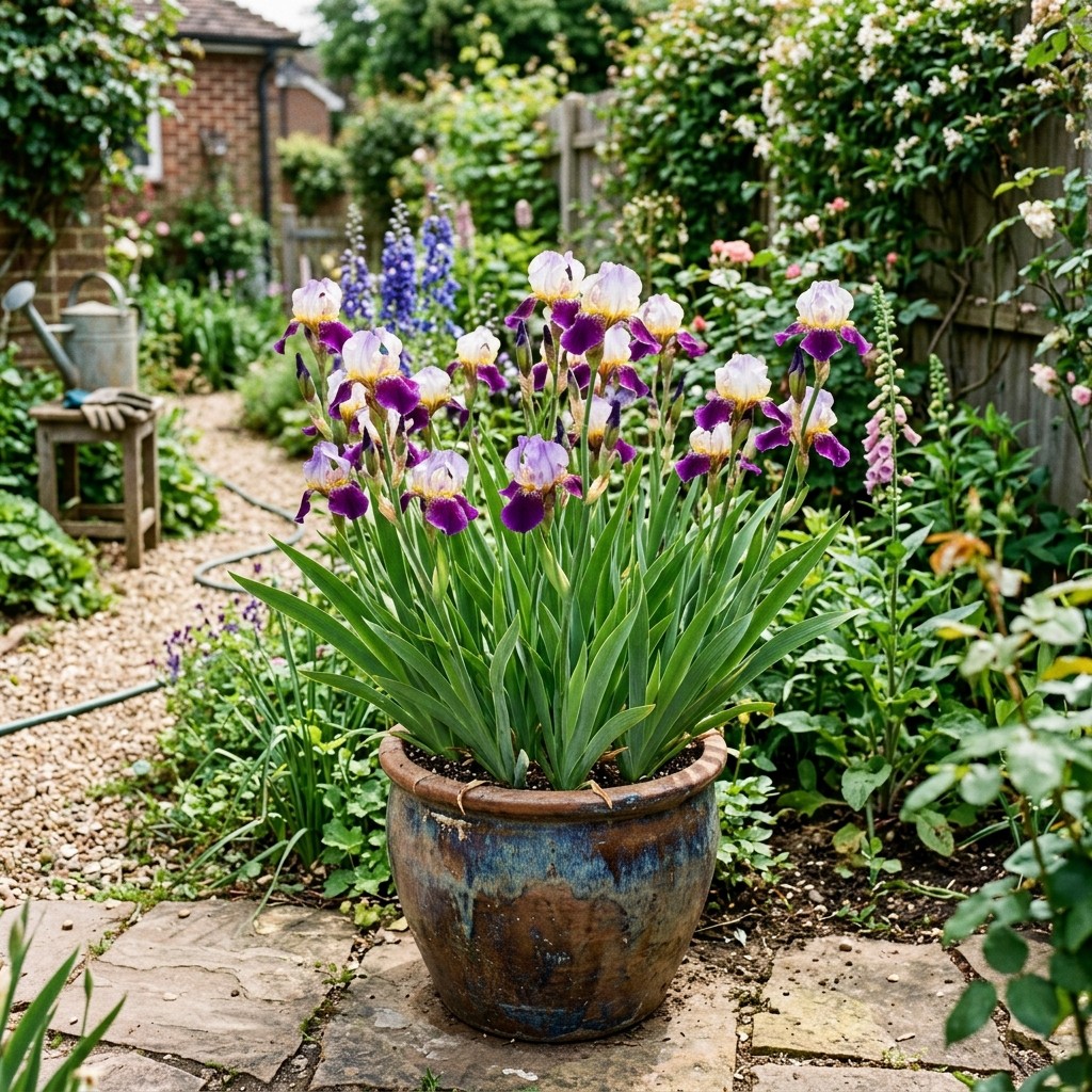 50 Count Bicolor Purple Iris Seeds – Beginner Friendly Planting, for Home